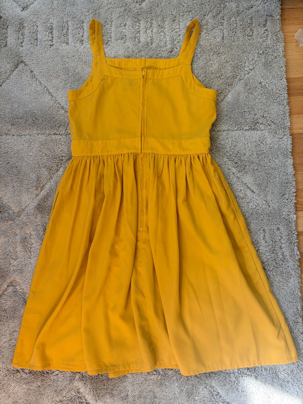 Sunshine Pleated Button-Front Sundress - Yellow - Picture 6 of 16